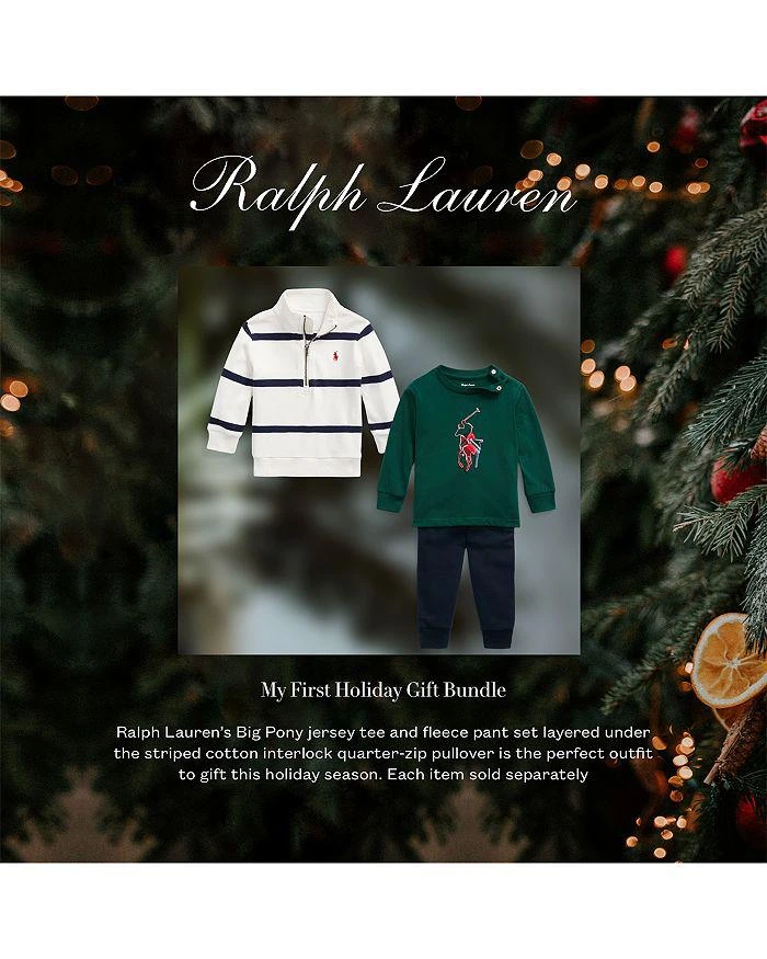 商品Ralph Lauren|Boys' Long Sleeve Tee & Jogger Pants Set - Baby,价格¥159,第4张图片详细描述