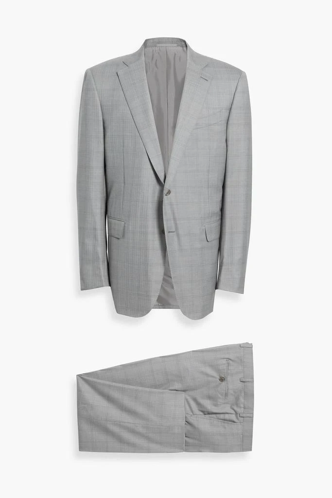 商品Zegna|Checked wool and silk-blend suit,价格¥3805,第1张图片