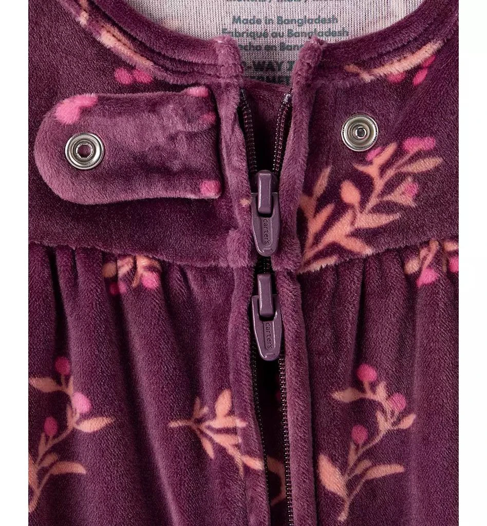 商品Carter's|Baby Girls 2-Piece Floral Long-Sleeve Sleep and Play Pajama and Headband Set,价格¥124,第2张图片详细描述