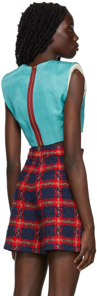 商品Gucci|Blue Spring Moire Vest,价格¥14141,第5张图片详细描述
