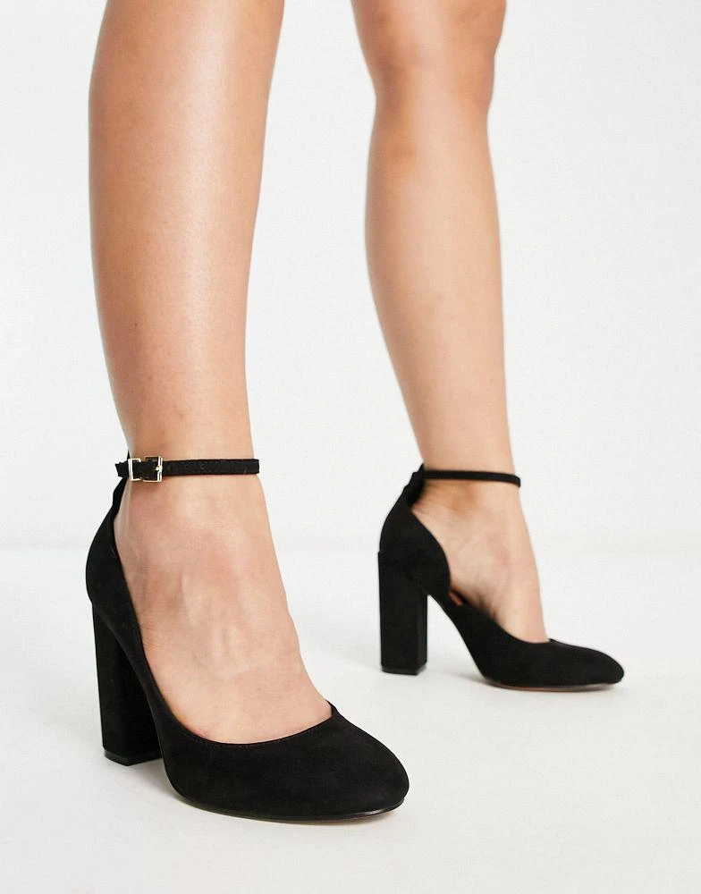 商品ASOS|ASOS DESIGN Wide Fit Placid high block heels in black,价格¥293,第4张图片详细描述