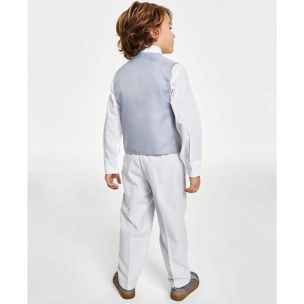 商品Nautica|Little Boys 4-Pc. Tinted Windowpane Vest Set,价格¥193,第2张图片详细描述