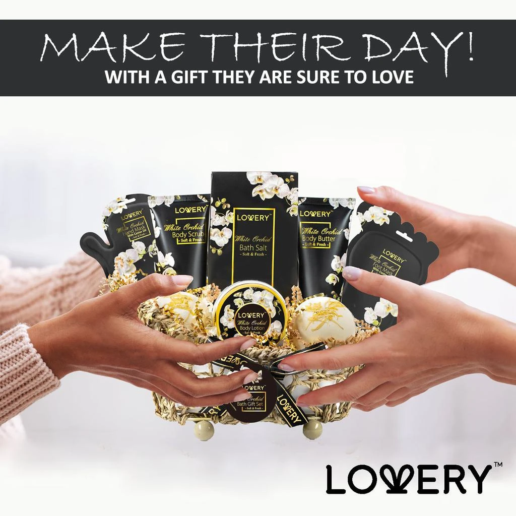 商品Lovery|Lovery Luxury Spa Bath Set - White Orchid - With Hand & Foot Lotion Masks,价格¥410,第5张图片详细描述