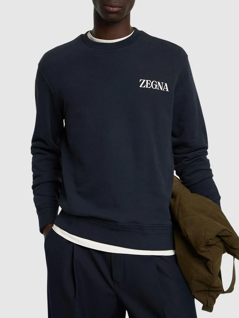 商品Zegna|Cotton Crewneck Sweatshirt,价格¥4974,第1张图片详细描述