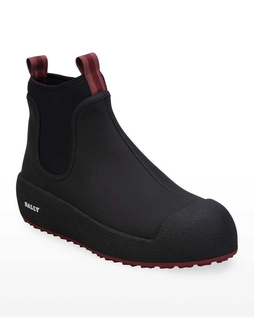 Men's Cubrid Curling Rubber & Leather Snow Boots商品第2张图片规格展示