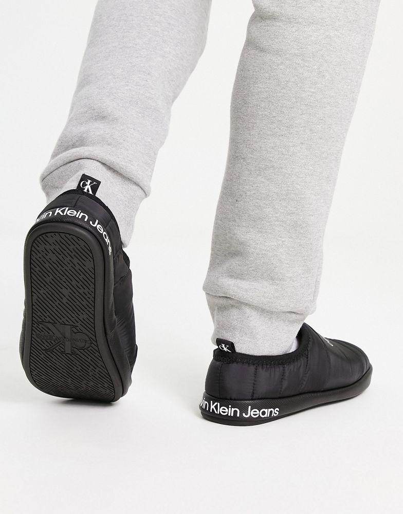 Calvin Klein Jeans puffer slipper in black商品第2张图片规格展示