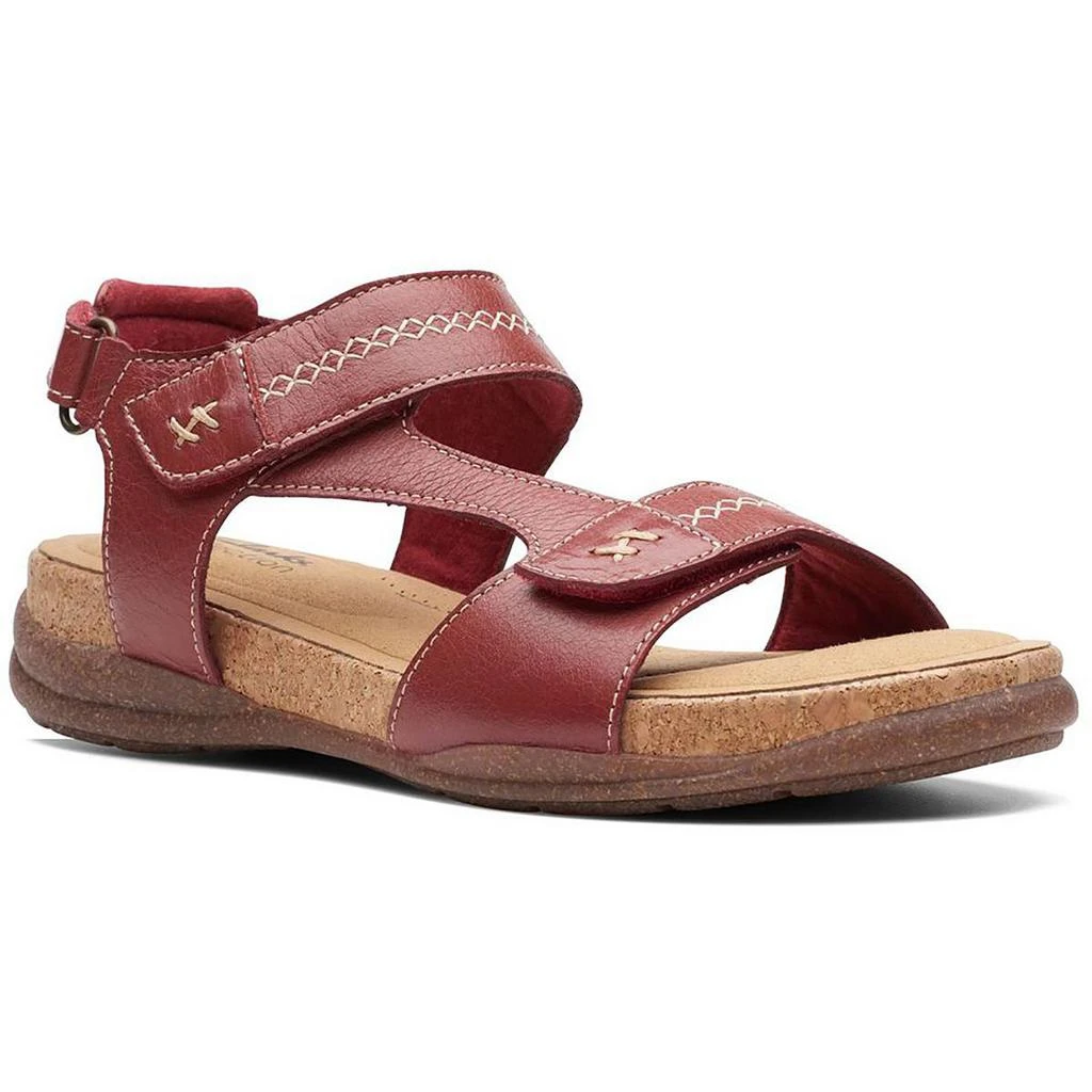 商品Clarks|Clarks Womens Roseville Mae Leather Open Toe Sport Sandals,价格¥233-¥331,第3张图片详细描述