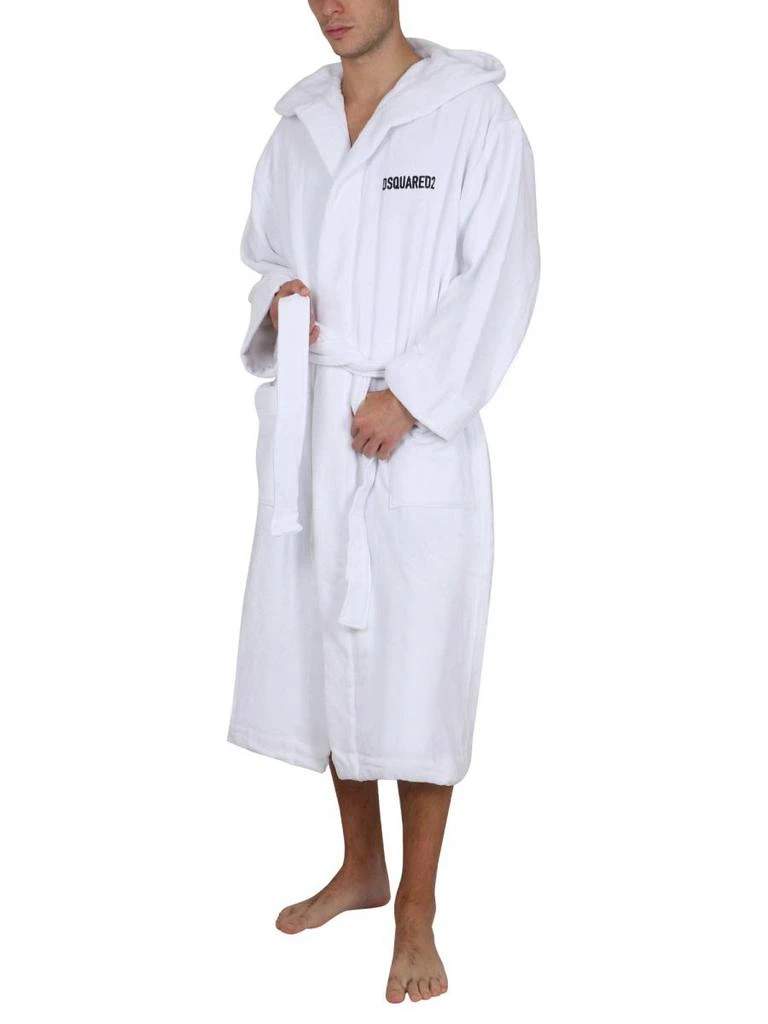 商品DSQUARED2|DSQUARED2 BATHROBE WITH LOGO UNISEX,价格¥2578,第5张图片详细描述