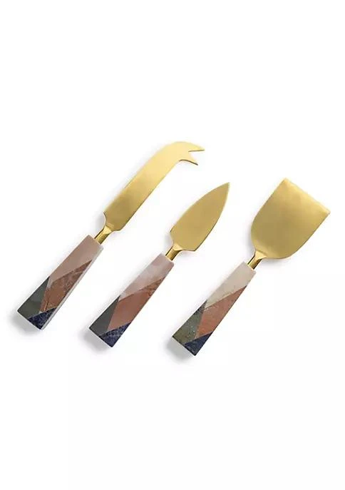 商品GAURI KOHLI|Kohli Gauri Kohli Galicia Marble Cheese Knives Set Of 3,价格¥449,第1张图片