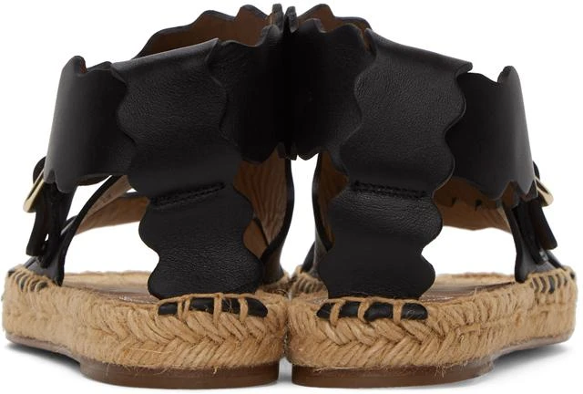 商品Chloé|Black Lauren Espadrille Sandals,价格¥1425,第4张图片详细描述