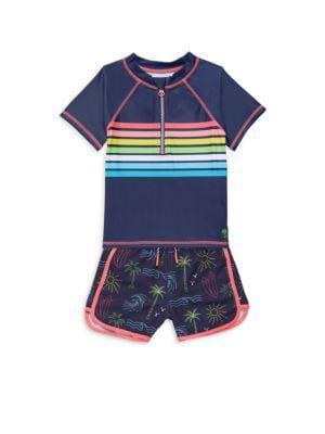 商品Andy & Evan|Little Boy's 2-Piece Tie-Dyed Rashguard & Shorts Set,价格¥108-¥144,第6张图片详细描述