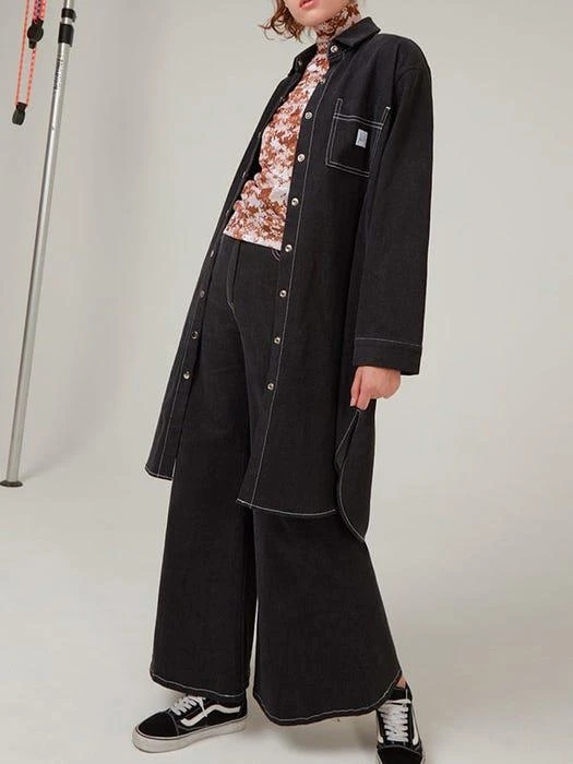 商品MIF|MIF Denim Long Shirt,价格¥1455,第1张图片