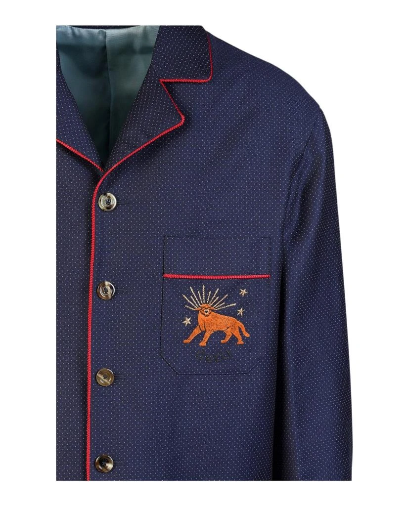 商品Gucci|Fine Dots Jacket With Feline,价格¥3681,第3张图片详细描述