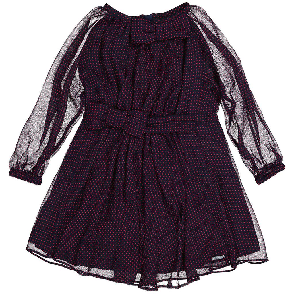 Burberry Girls Betrice Polka-dot Mesh Dress, Size 6Y商品第1张图片规格展示