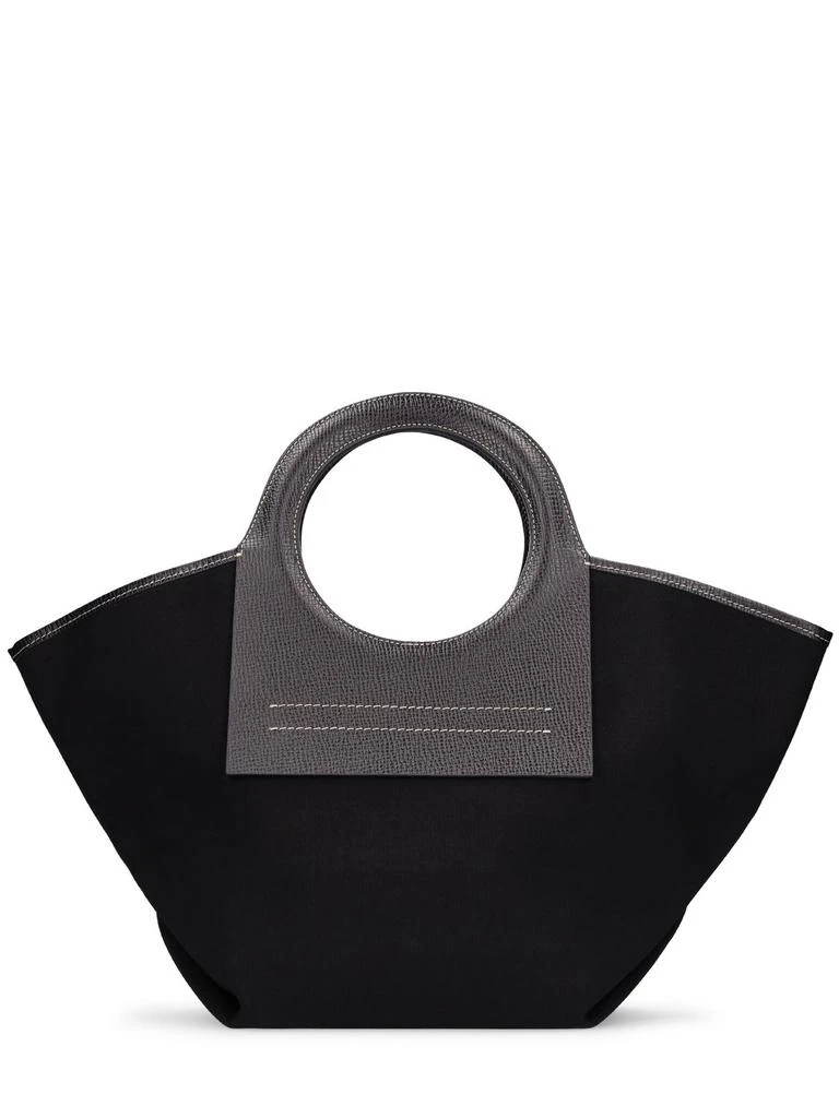 商品Hereu|Cala S Canvas & Grain Leather Tote Bag,价格¥1864,第1张图片