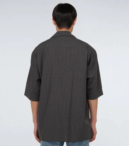 商品Balenciaga|格纹短袖睡衣式衬衫,价格¥4837,第4张图片详细描述