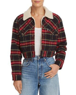 商品Levi's|Plaid Corduroy Cropped Trucker Jacket - 100% Exclusive,价格¥285,第2张图片详细描述