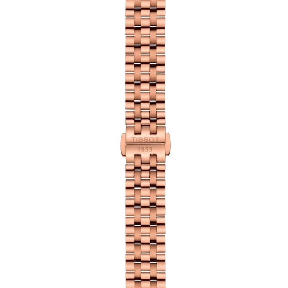 商品Tissot|Women's Swiss Automatic Carson T-Classic Rose Gold-Tone Stainless Steel Bracelet Watch 30mm,价格¥5895,第3张图片详细描述