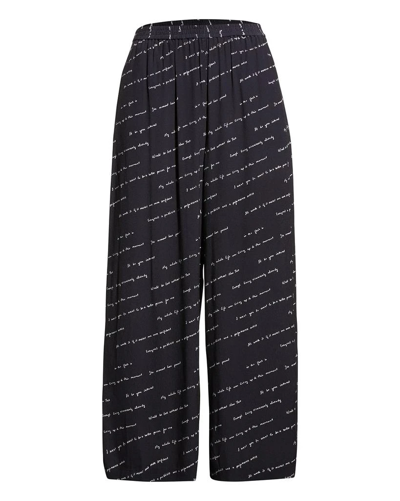 商品ROSETTA GETTY|Writing-Print Cropped crepe PJ Pants,价格¥1533,第2张图片详细描述
