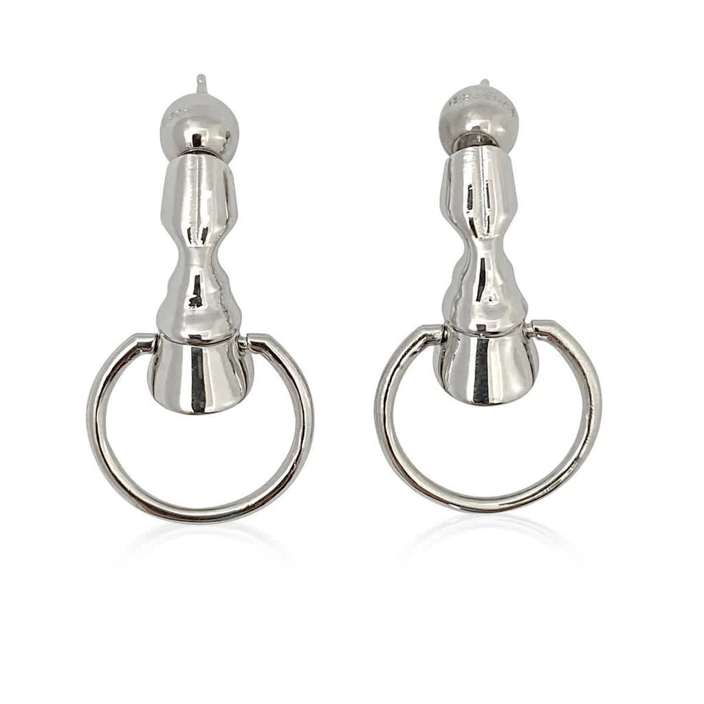 商品Burberry|Palladium-plated Hoof Hoop Earrings,价格¥2377,第1张图片