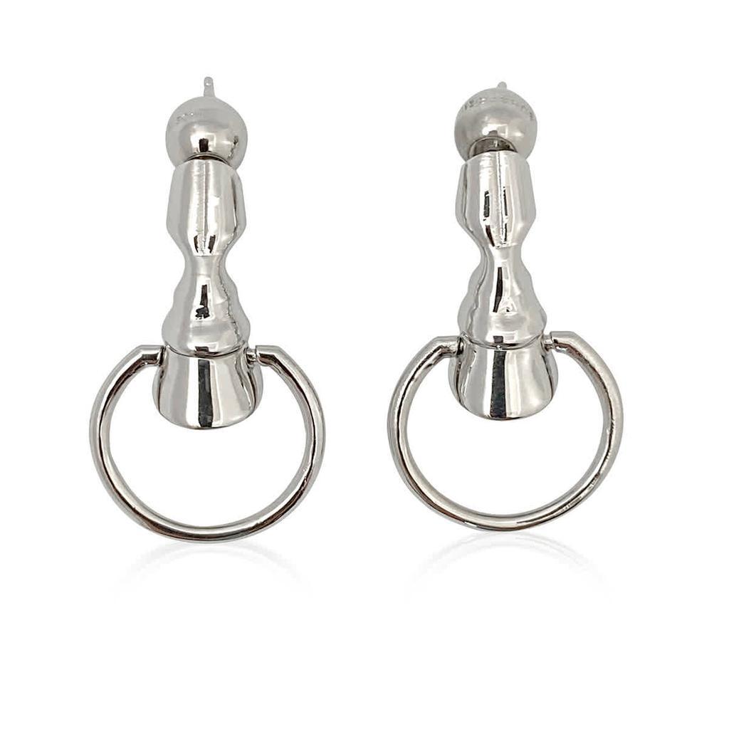 商品Burberry|Palladium-plated Hoof Hoop Earrings,价格¥2351,第1张图片