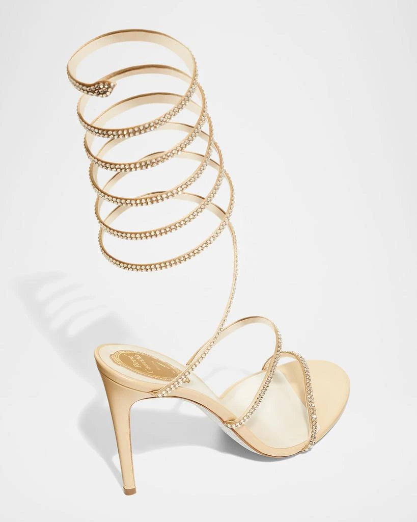商品Rene Caovilla|Crystal Snake Ankle-Wrap Sandals,价格¥13200,第4张图片详细描述