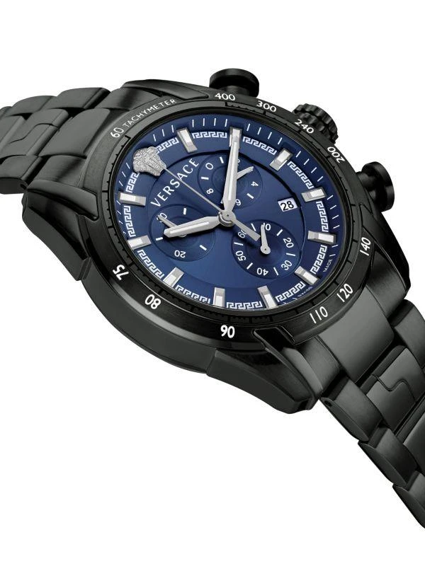 商品Versace|44MM Stainless Steel Chronograph Bracelet Watch,价格¥4297,第2张图片详细描述