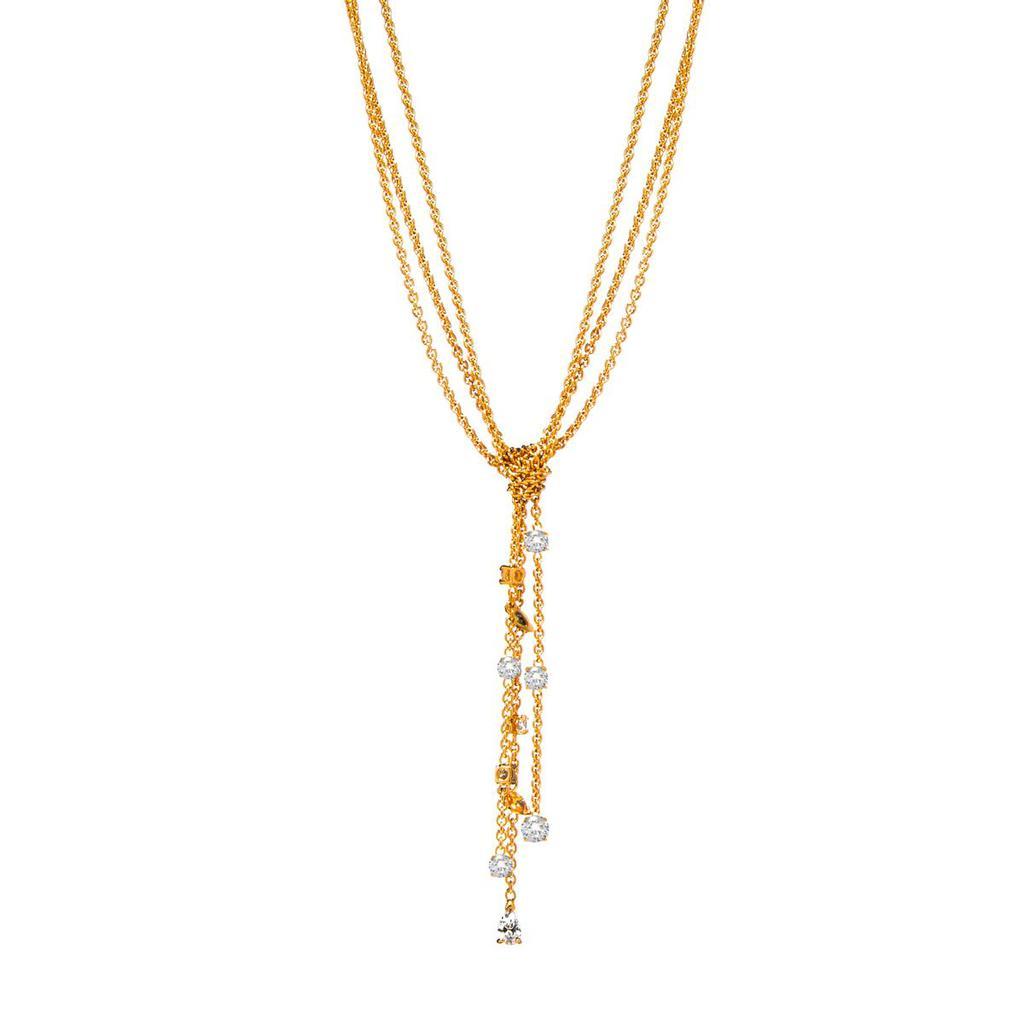 商品Swarovski|Swarovski Botanical Gold Tone And Czech White Crystal Necklace 5535779,价格¥411,第1张图片