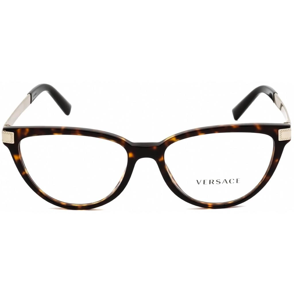 商品Versace|Versace Women's Eyeglasses - Clear Demo Lens Havana Plastic Cat Eye Frame | VE3271 108,价格¥1013,第2张图片详细描述