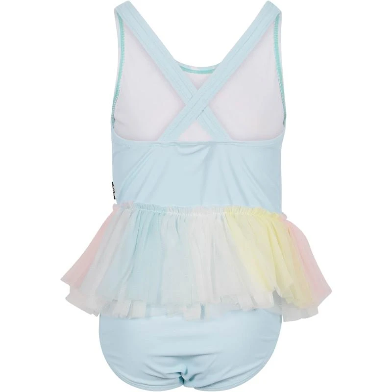 商品Rock Your Baby|Rainbow unicorn monokini with mesh skirt in blue,价格¥783,第2张图片详细描述