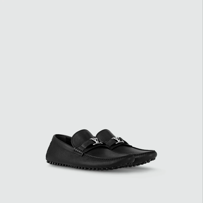 商品Louis Vuitton|【预售3-7天】LV/路易威登 男士黑色小牛皮乐福鞋,价格¥6142,第1张图片