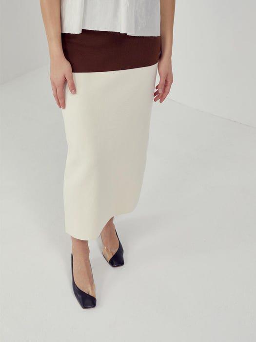 商品FRONTROW|[FRONTROW X RECTO.] Color-block Knit Skirt,价格¥889,第5张图片详细描述