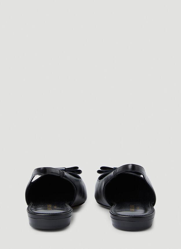 商品Yves Saint Laurent|Anais Bow Flat Sandals in Black,价格¥4500,第6张图片详细描述