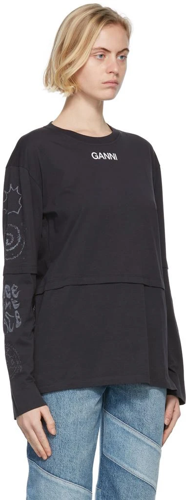 商品Ganni|Black Space Graphic T-Shirt,价格¥730,第2张图片详细描述