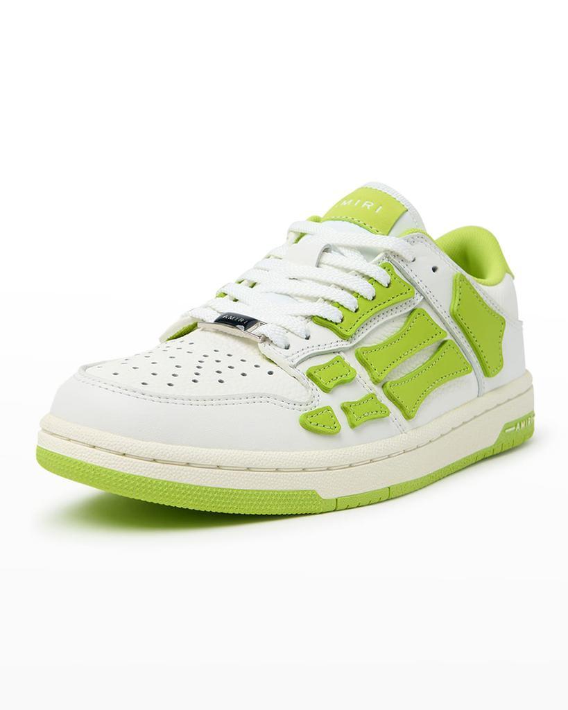 商品AMIRI|Skel Bicolor Leather Low-Top Sneakers,价格¥4314,第4张图片详细描述