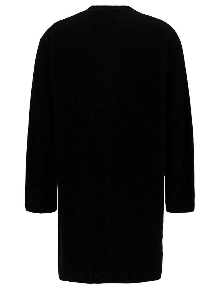 商品ROSSO PURO|Oversized Black V Neck Cardigan in Wool and Cashmere Woman,价格¥2332,第2张图片详细描述