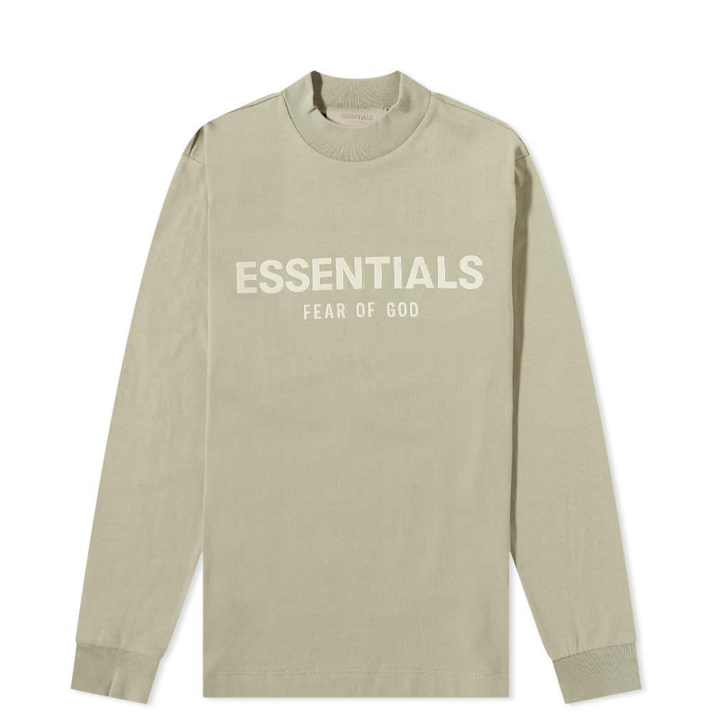 商品Essentials|Fear of God ESSENTIALS Kids Long Sleeve Logo Tee - Seafoam,价格¥258,第1张图片