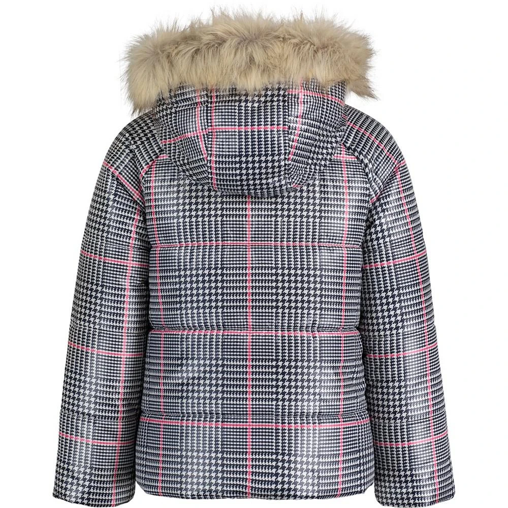 Big Girls Glenplaid Hooded Puffer Jacket 商品