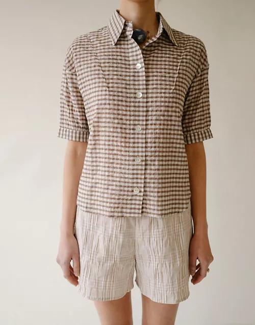 BELIZE DINAH CHECK SHORT SLEEVE SHIRT商品第1张图片规格展示