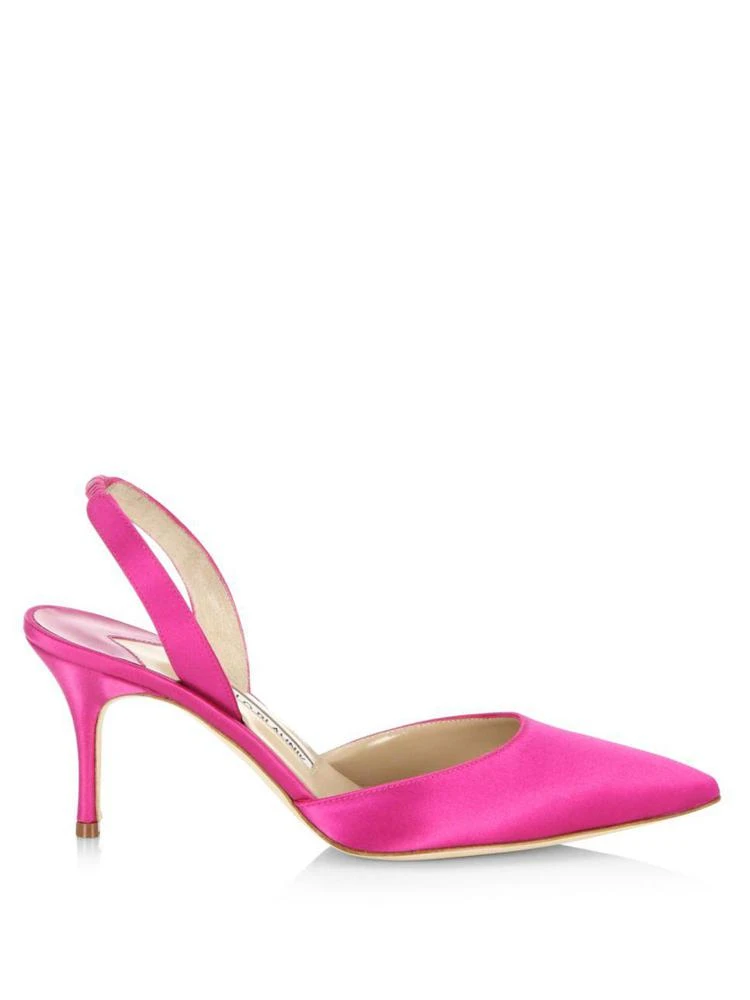 商品Manolo Blahnik|Manolo Blahnik - Carolyne Satin Slingback Pumps,价格¥2896,第5张图片详细描述