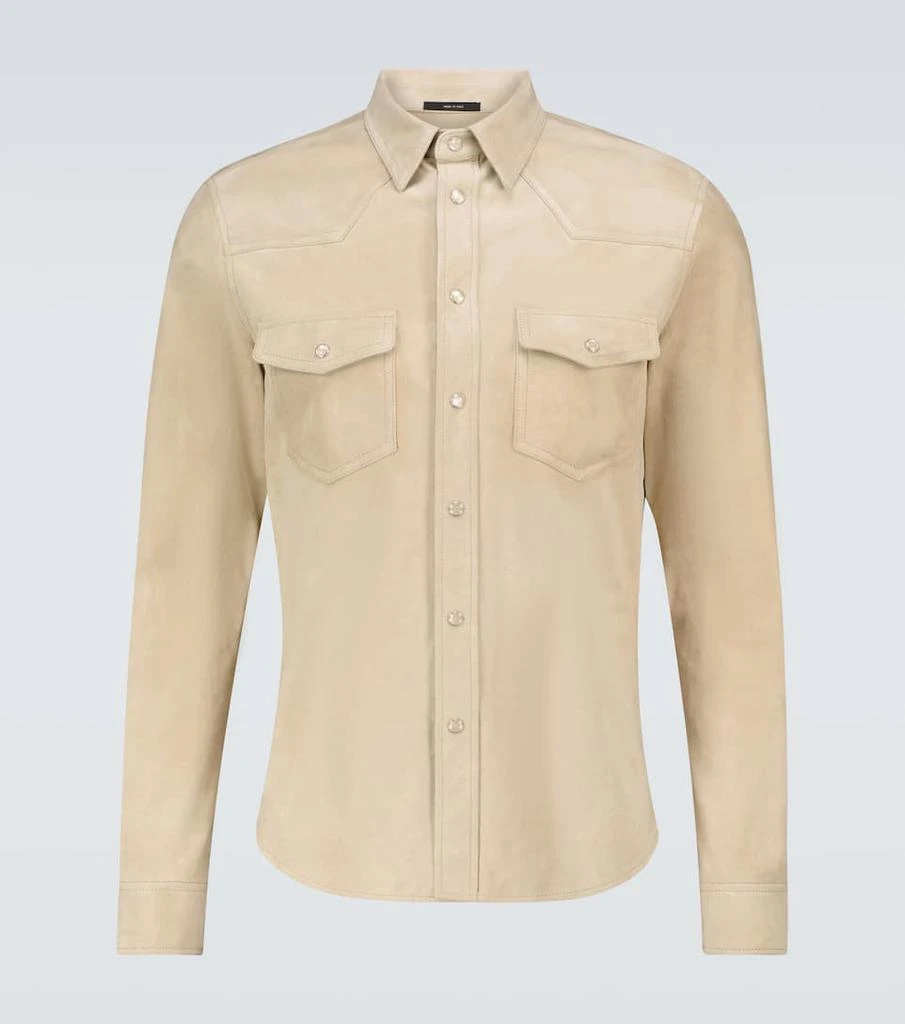 商品Tom Ford|西部风皮革长袖衬衫,价格¥30378,第1张图片