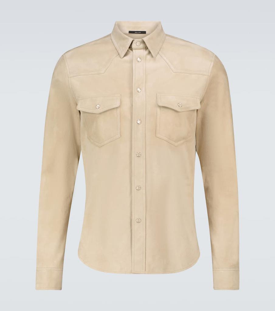 商品Tom Ford|西部风皮革长袖衬衫,价格¥26929,第1张图片