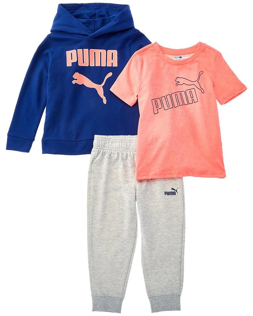 商品Puma|PUMA 3pc Fleece Pullover Hoodie, Jogger & T-Shirt Set,价格¥290,第1张图片