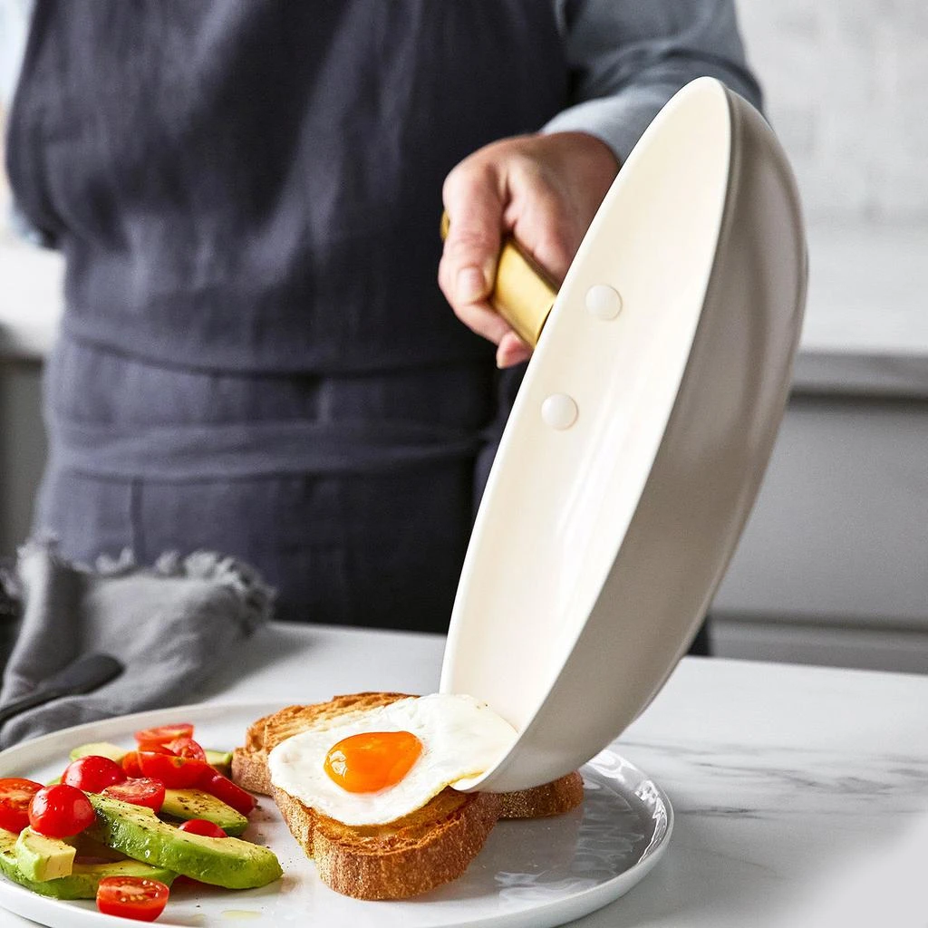 商品Greenpan|GreenPan Reserve Hard Anodized Healthy Ceramic Nonstick 10" and 12" Frying Pan Skillet Set, PFAS-Free, Dishwasher Safe,价格¥948,第3张图片详细描述