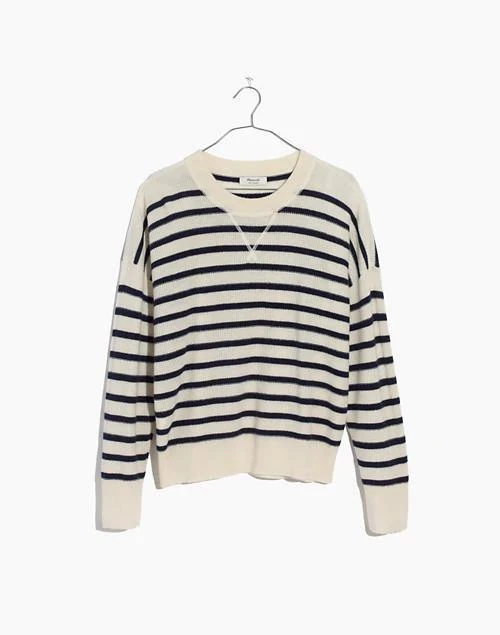 商品Madewell|Cashmere Sweatshirt in Stripe,价格¥634,第4张图片详细描述