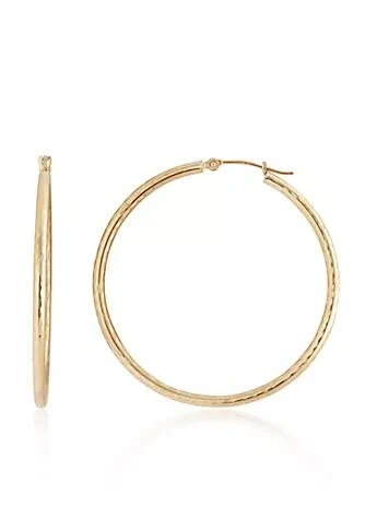商品Belk & Co.|Co. Hoop Earrings In 14K Yellow Gold,价格¥2307,第1张图片