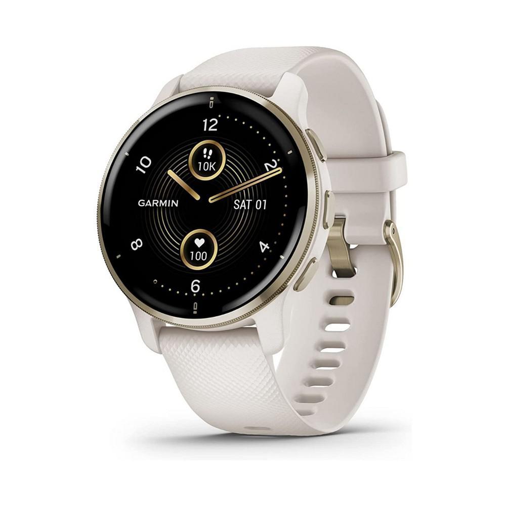 商品Garmin|Unisex Venu 2 Cream Gold-tone Bezel with Ivory Silicone Band Smart Watch 43mm,价格¥2579,第4张图片详细描述