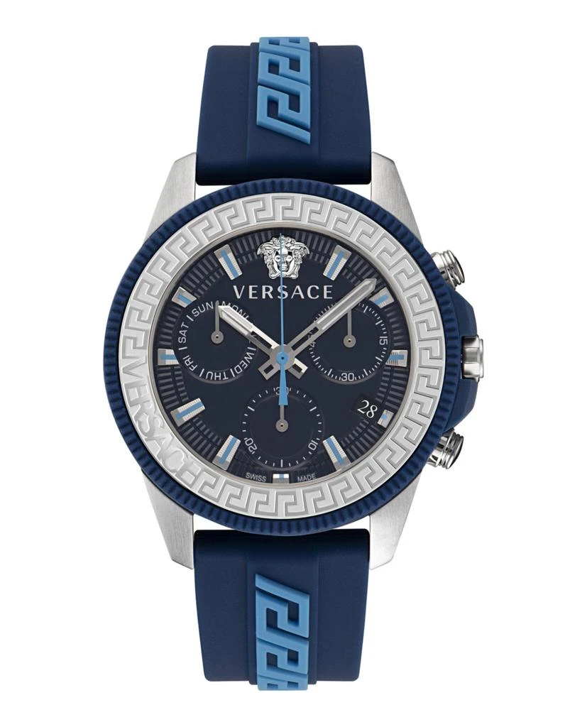 商品Versace|Greca Action Chrono Silicone Watch,价格¥4224,第1张图片