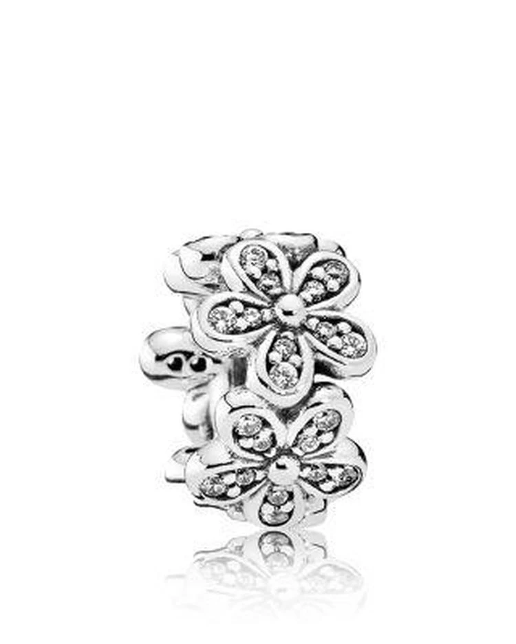 商品PANDORA|Sterling Silver & Cubic Zirconia Dazzling Daisies Spacer,价格¥334,第1张图片