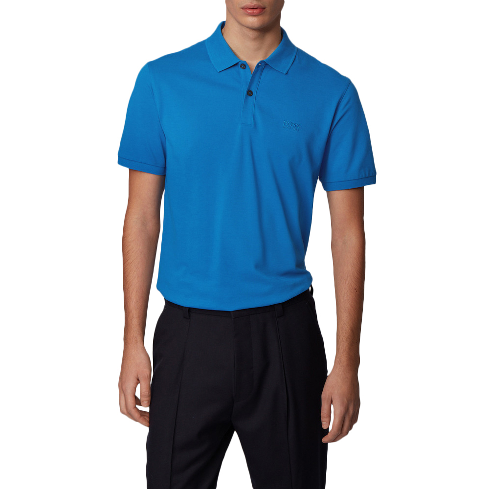 HUGO BOSS 男士蓝色短袖POLO衫 PALLAS-50425985-426商品第2张图片规格展示